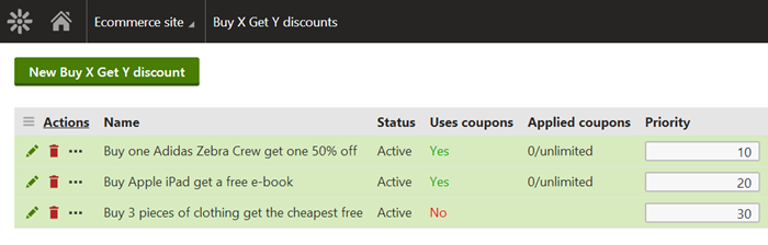Buy X, Get Y