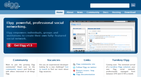 Snapshot of Elgg.org