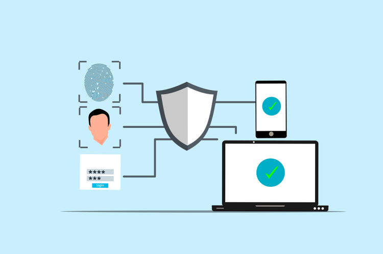A chart showing various information flow and security checks.